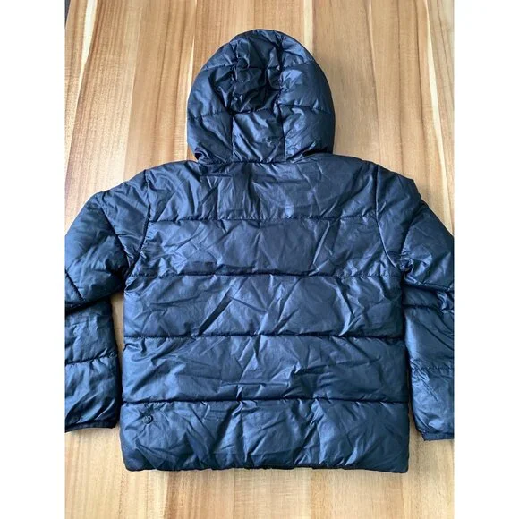 All In Motion Boys Black Mid-Weight Puffer Jacket With Pockets Size Medium - Picture 4 of 12